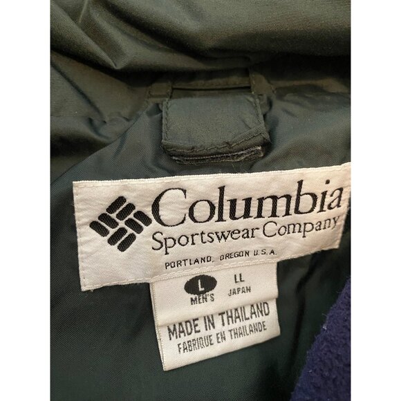 Columbia Mens Jacket Green & Navy 3 in 1 Zip Out Large - Picture 5 of 15